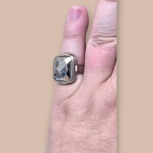 Retired Silpada R1999 “Pyrite Spark” Sterling Silver Ring – Size 5 Made in India
